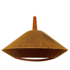 Sisal and Teak Pendant Lamp by Temde