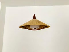 Sisal and Teak Pendant Lamp from Temde