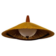 Sisal and Teak Pendant Lamp from Temde