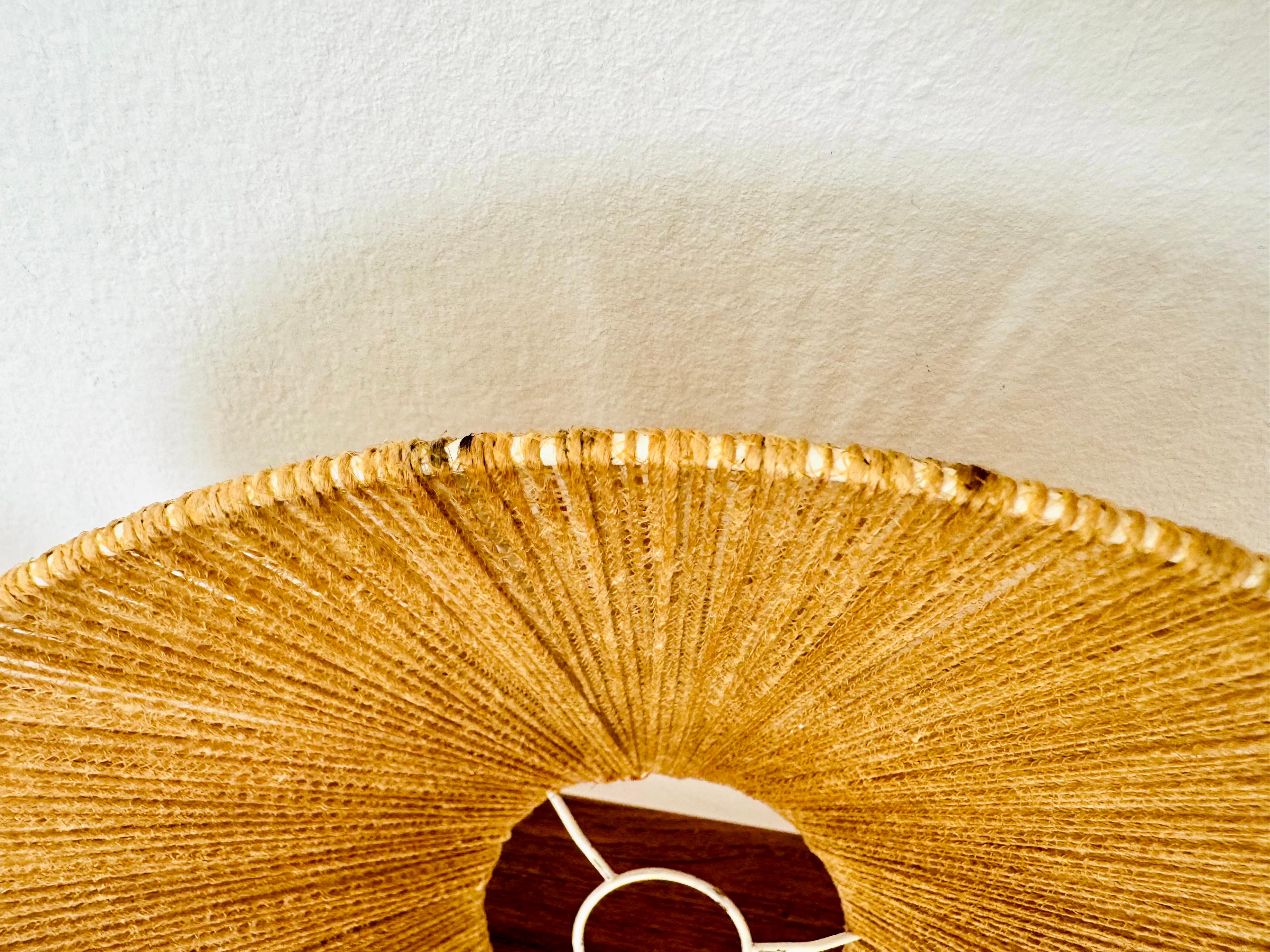 Sisal and Teak Table Lamp by Temde For Sale 11
