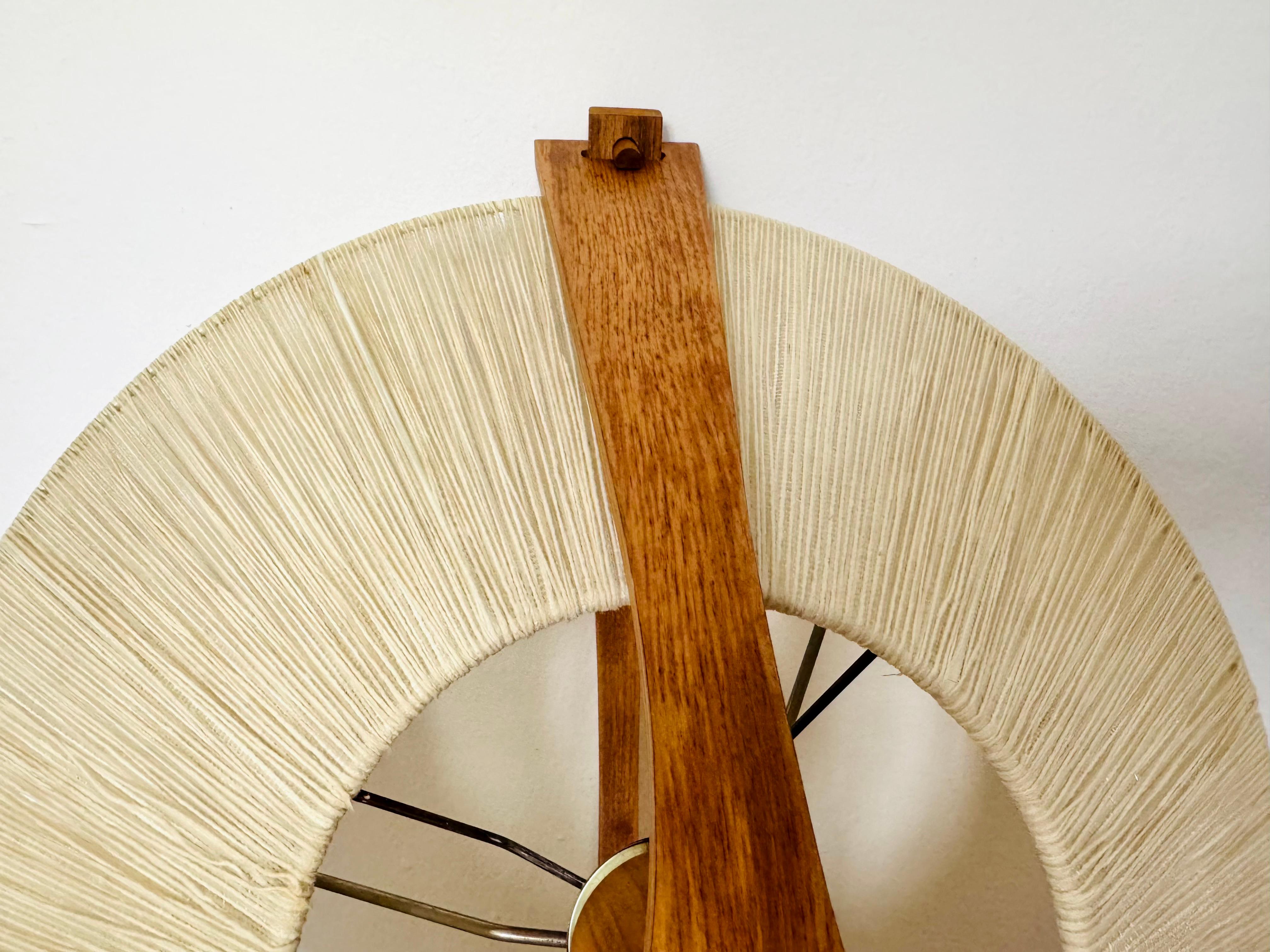 Lámpara colgante de sisal y nogal by Temde en venta 8