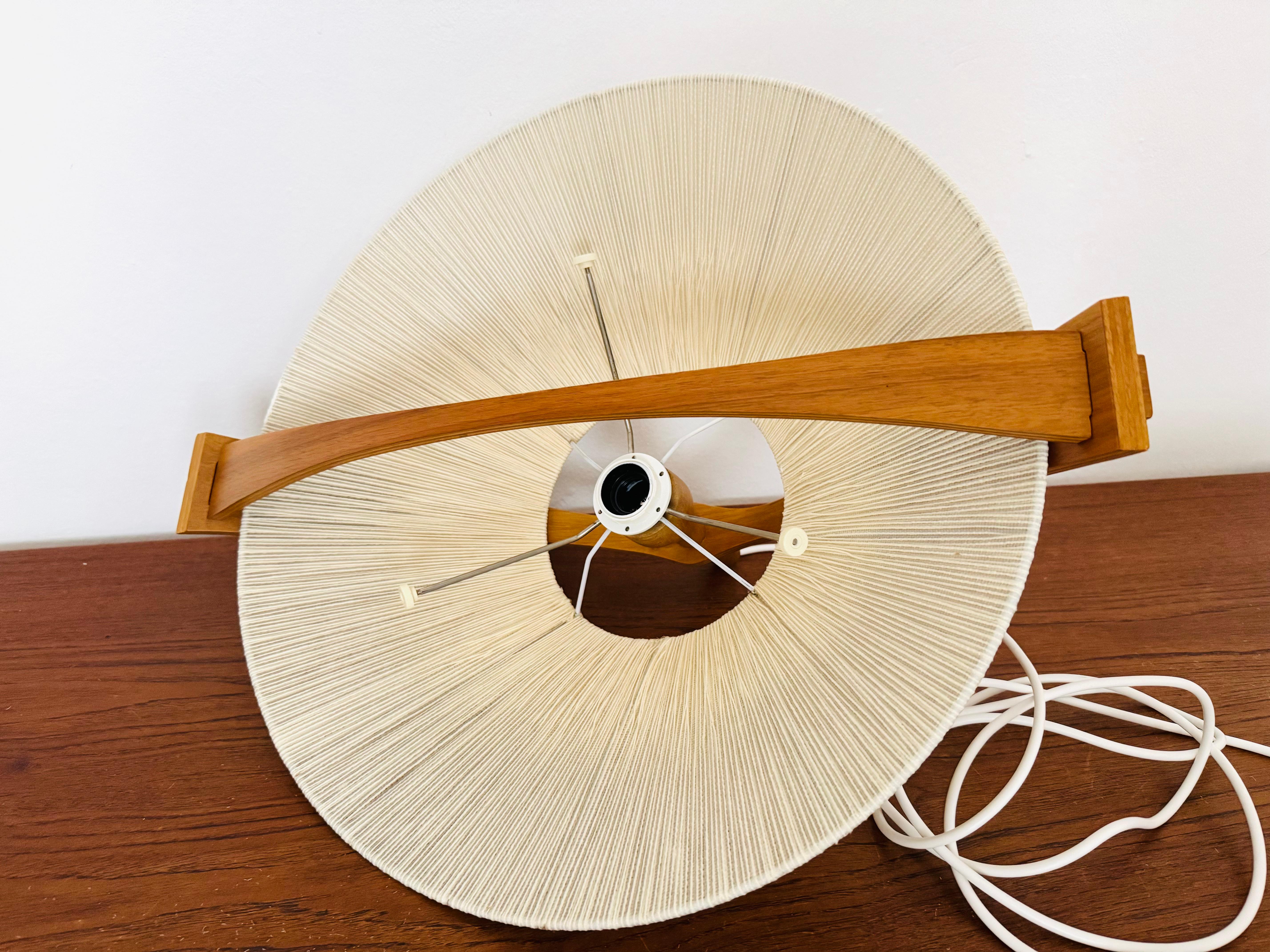 Sisal and Walnut Pendant Lamp by Temde For Sale 8