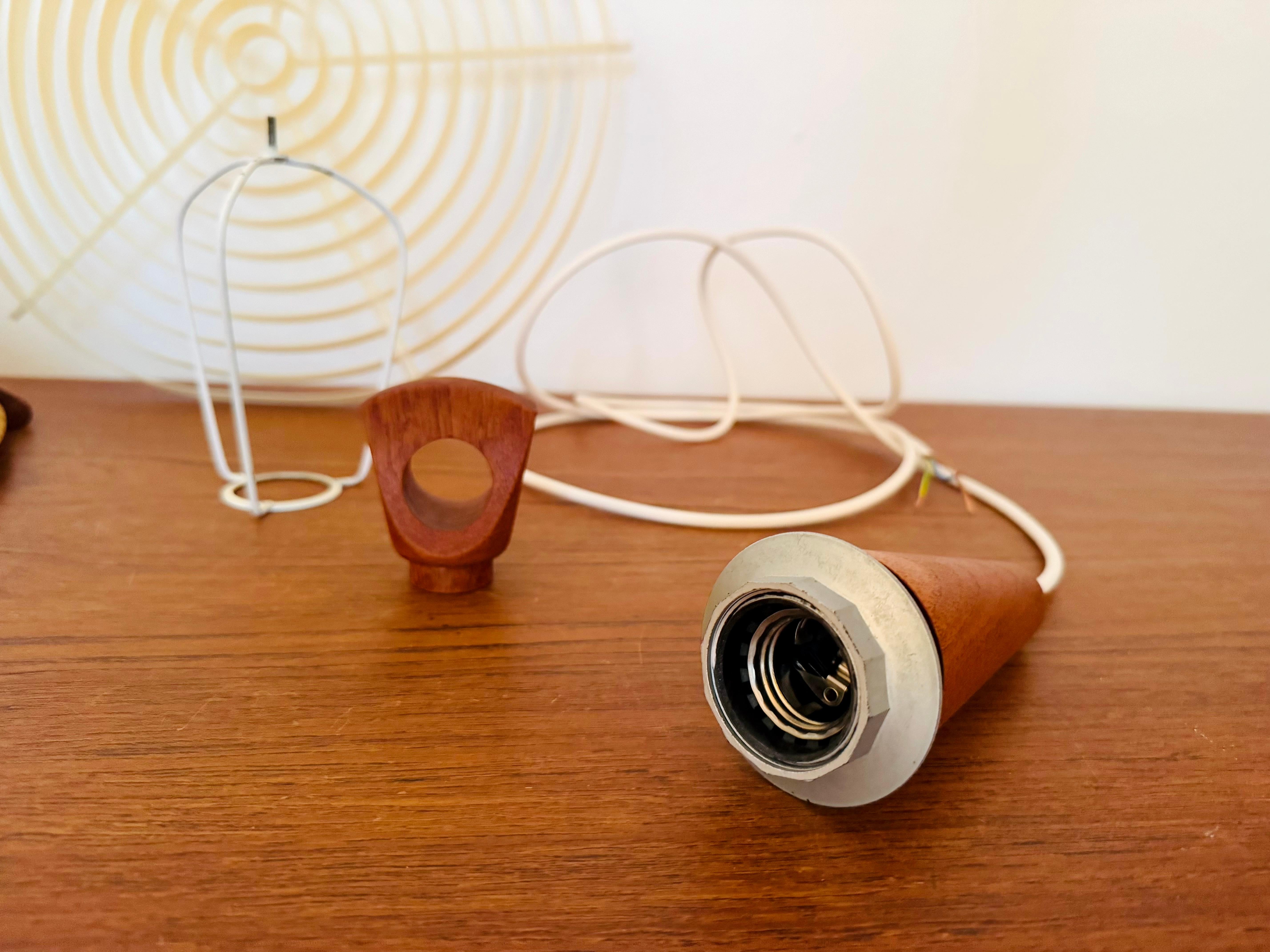 Lampada a sospensione in Sisal e Teak di Temde in vendita 10