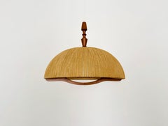 Sisal and Walnut Pendant Lamp by Temde