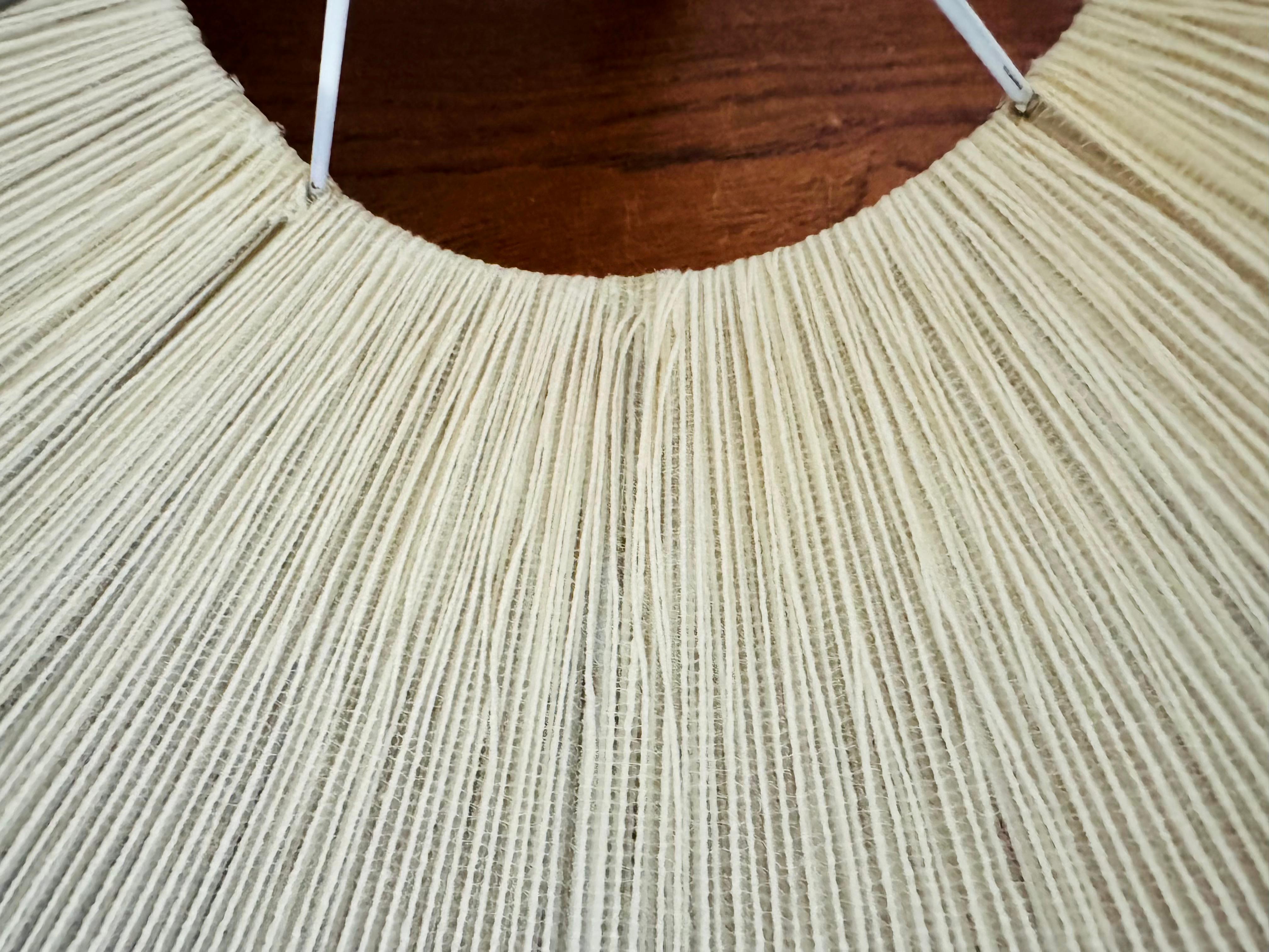 Sisal and Walnut Pendant Lamp by Temde For Sale 13