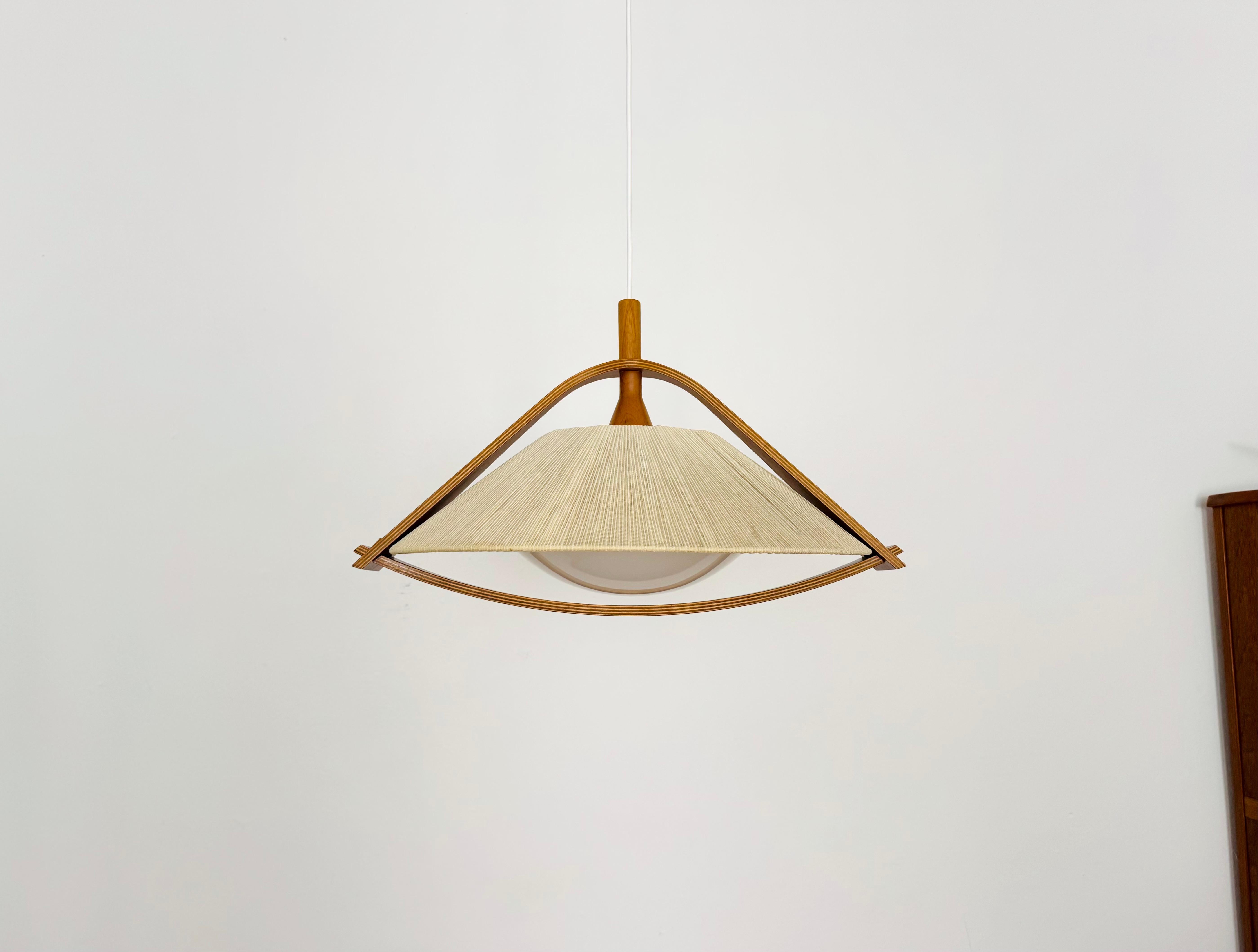 Lámpara colgante de sisal y nogal by Temde Escandinavo moderno en venta