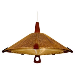 Sisal and Teak Pendant Lamp by Temde