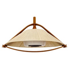 Sisal and Walnut Pendant Lamp by Temde
