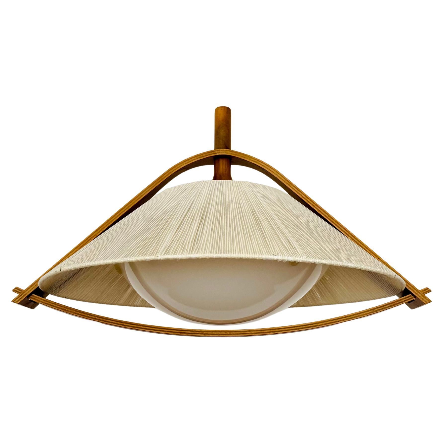 Sisal and Walnut Pendant Lamp by Temde