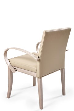 Sisli Chair, Slightly Flared Leg and Slim Back Pair with an Exaggerated Curved