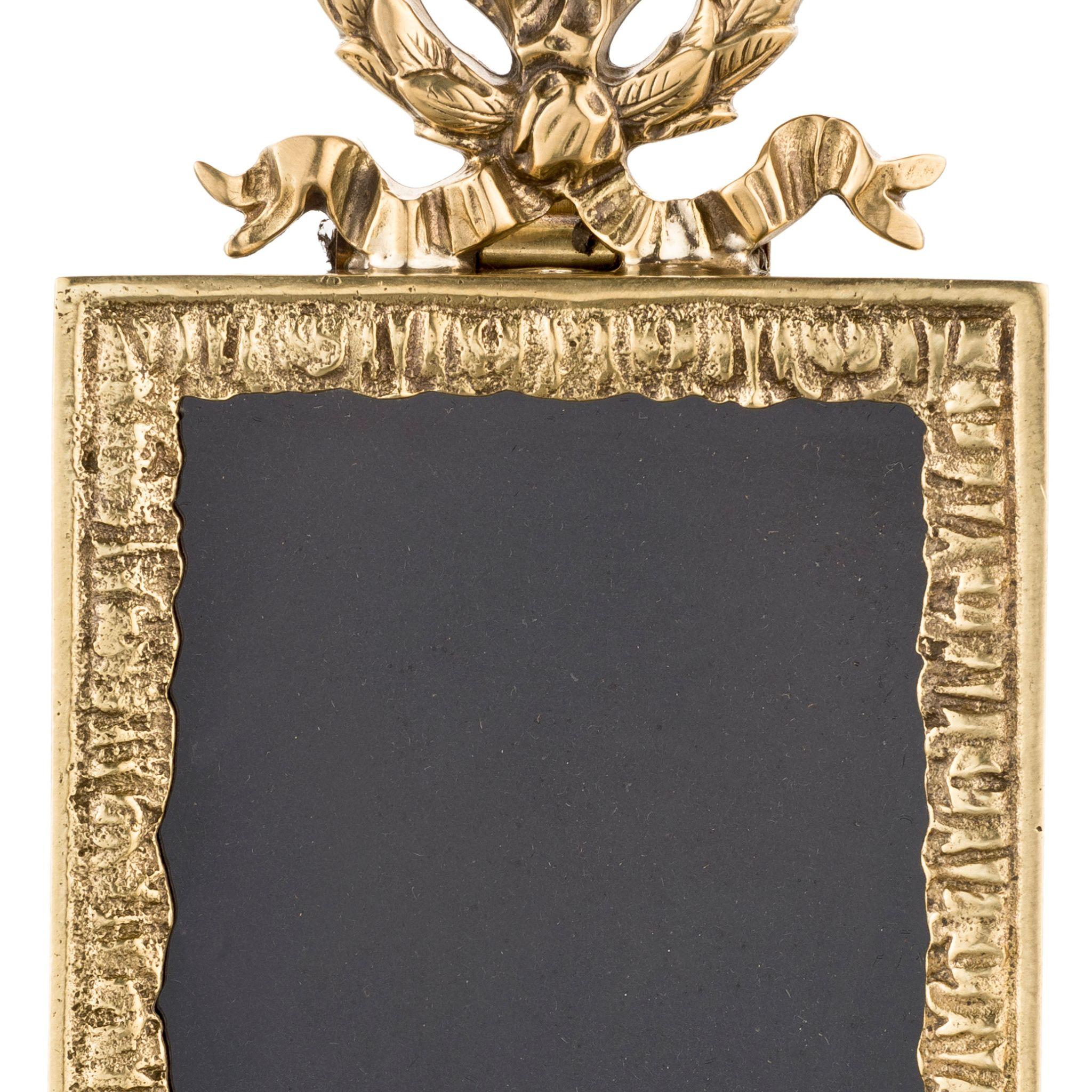 Italian Sissi brass frame with garland For Sale