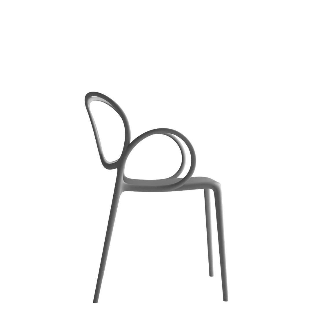 italien Fauteuil empilable Sissi gris foncé en polypropylène par Driade en vente