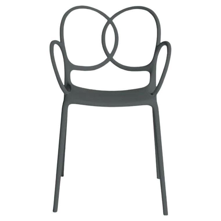 Sissi Stackable Armchair Dark Grey Polypropylene By Driade For Sale