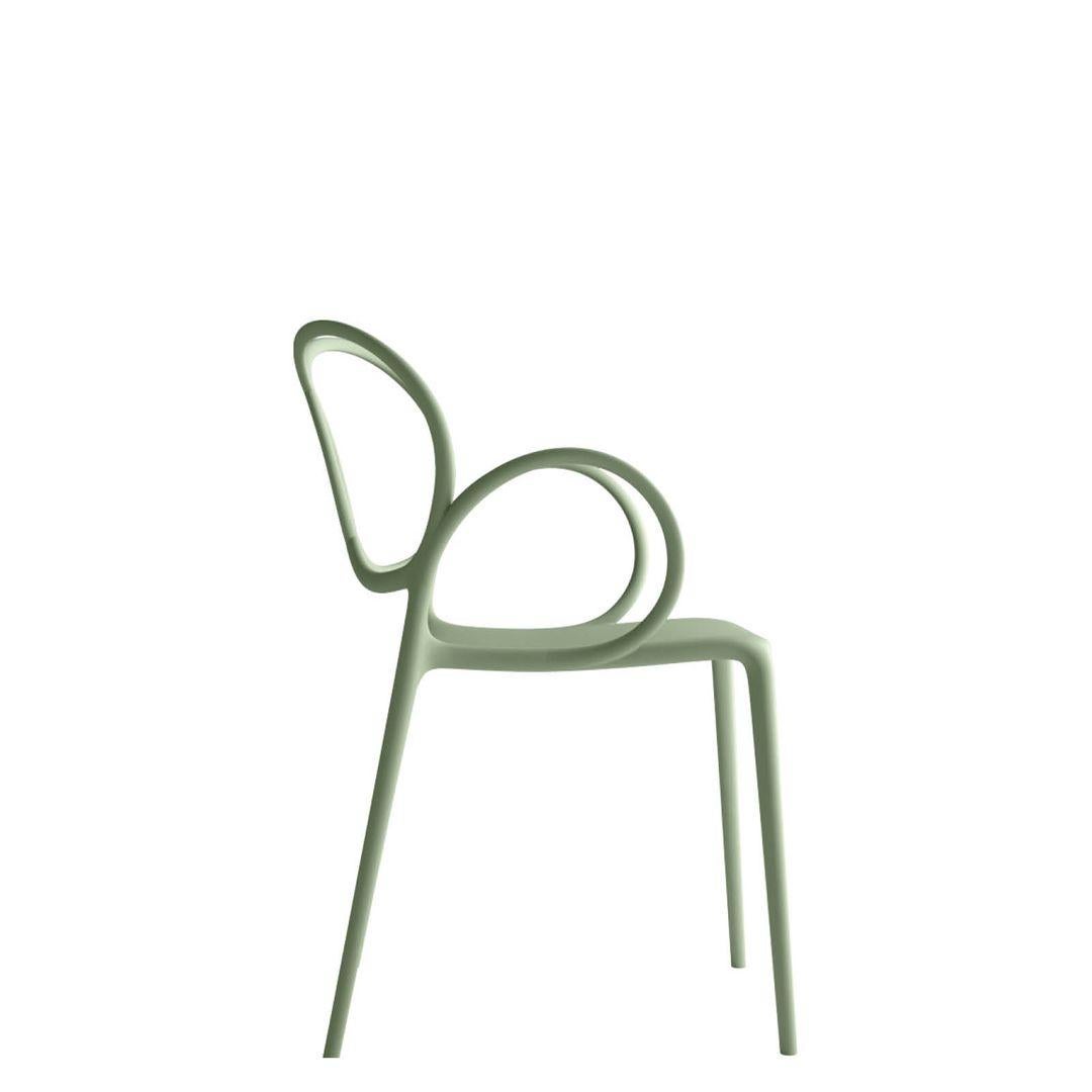 Due to the delicacy of the finish it is not recommended to stack the armchairs.The company reserves the right not to accept any complaints.

The Sissi Stackable Armchair by Driade is a graceful, stylish armchair. Crafted with molded polypropylene,