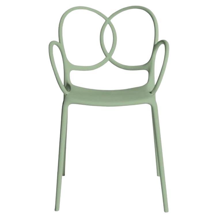 Sissi Stackable Armchair Green Polypropylene by Driade For Sale