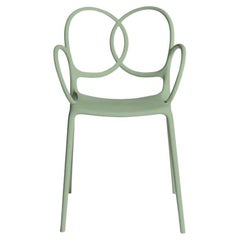 Fauteuil empilable Sissi en polypropylène vert par Driade