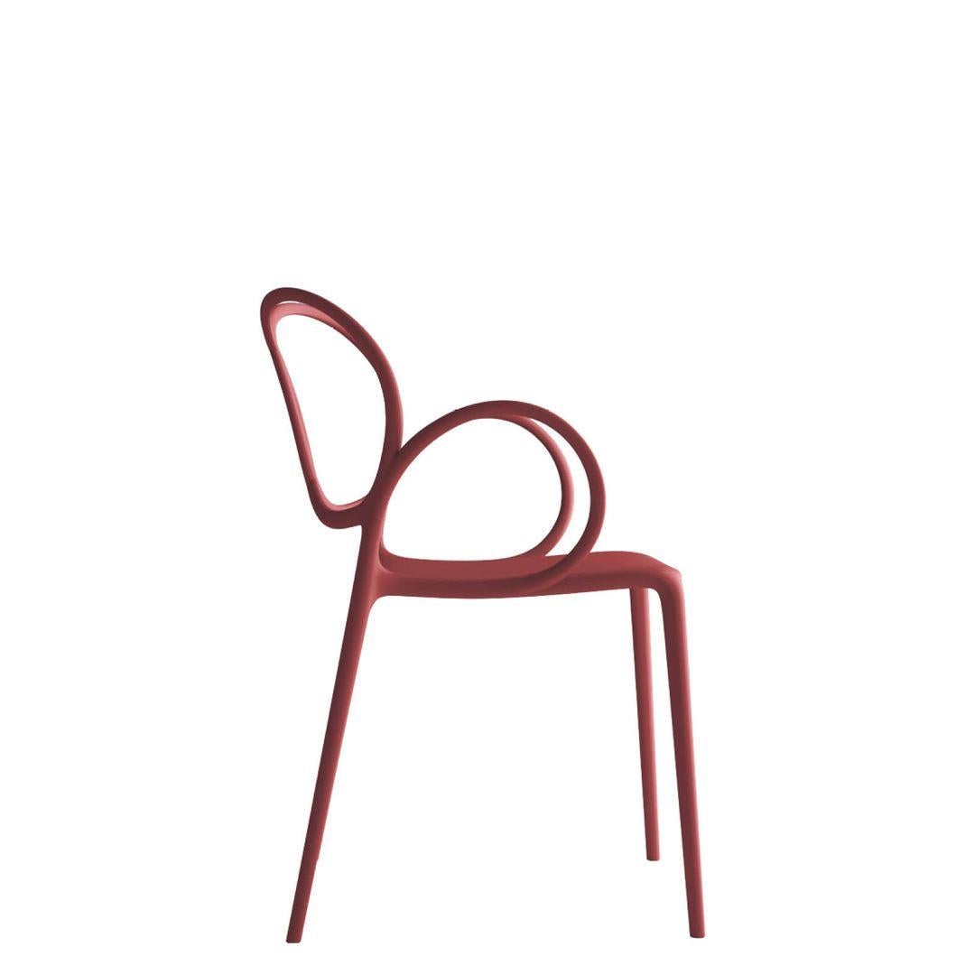 Italian Sissi Stackable Armchair Red Polypropylene by Driade For Sale