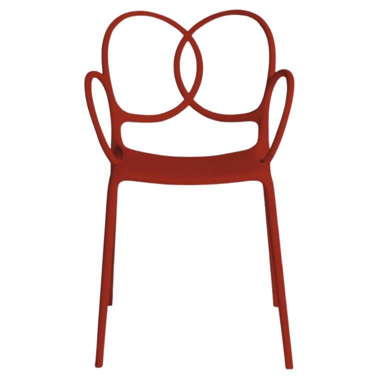 Sissi Stapelbarer Sessel aus rotem Polypropylen von Driade im Angebot