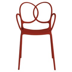 Sissi Stackable Armchair Red Polypropylene by Driade