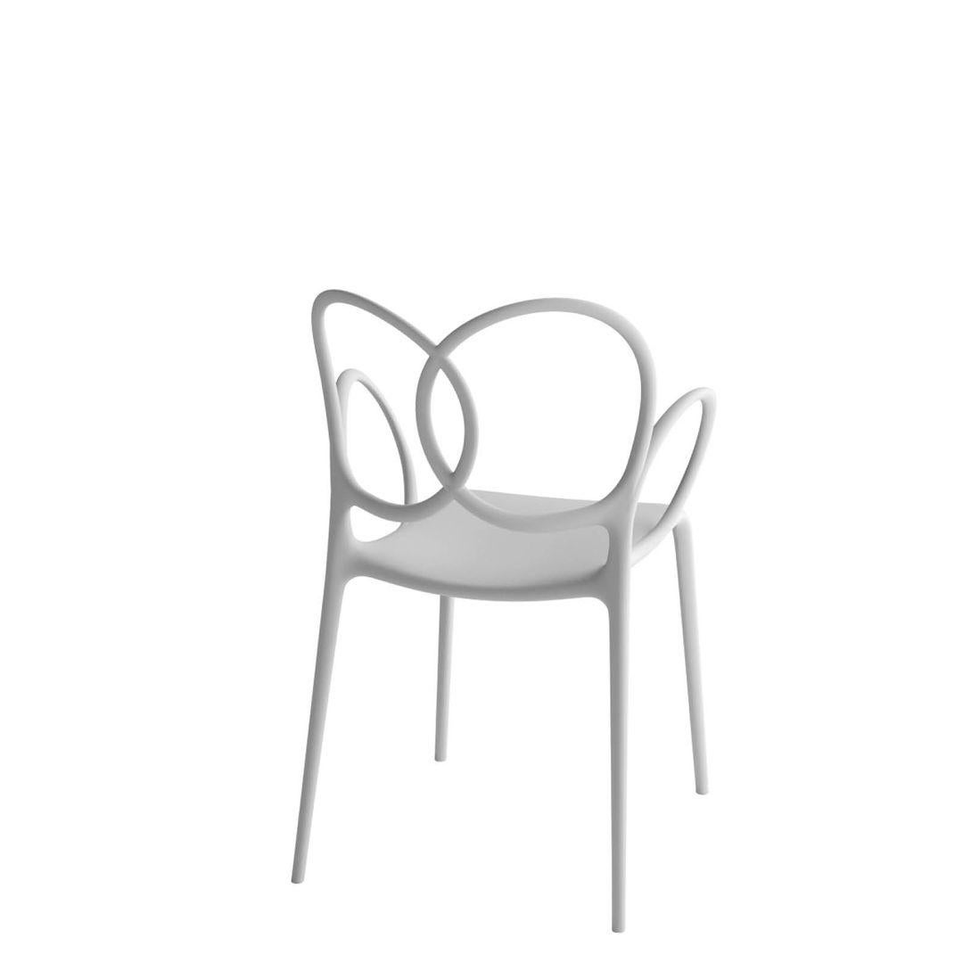 Italian Sissi Stackable Armchair White Polypropylene by Driade For Sale