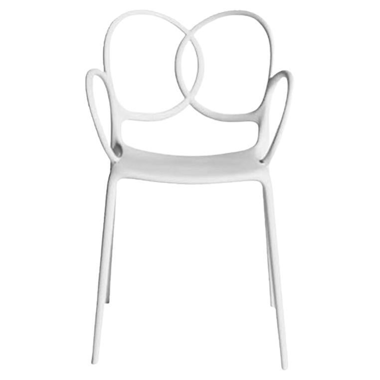 Sissi Stackable Armchair White Polypropylene by Driade For Sale