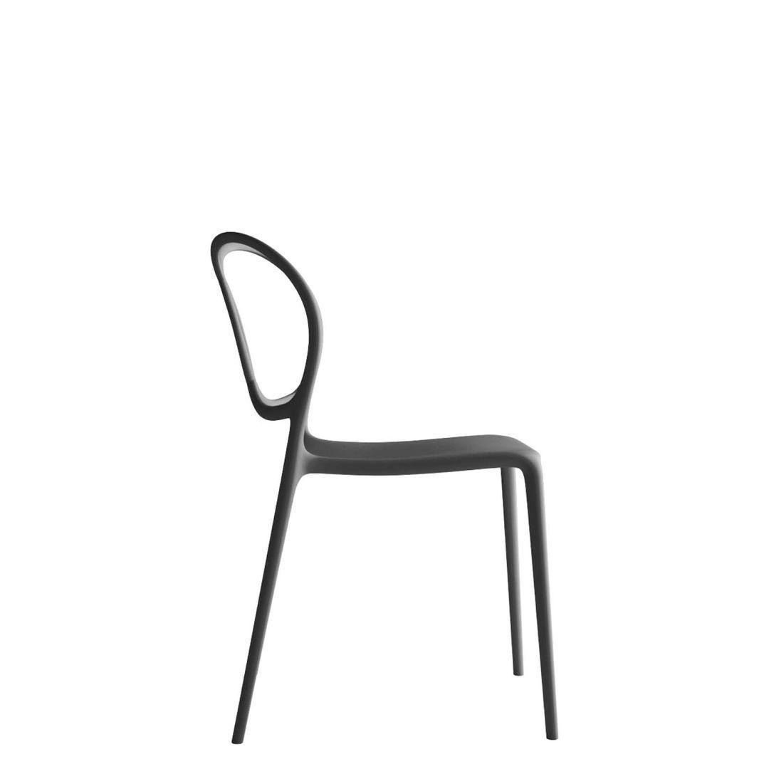 Italian Sissi Stackable Chair Dark Grey Polypropylene by Driade For Sale
