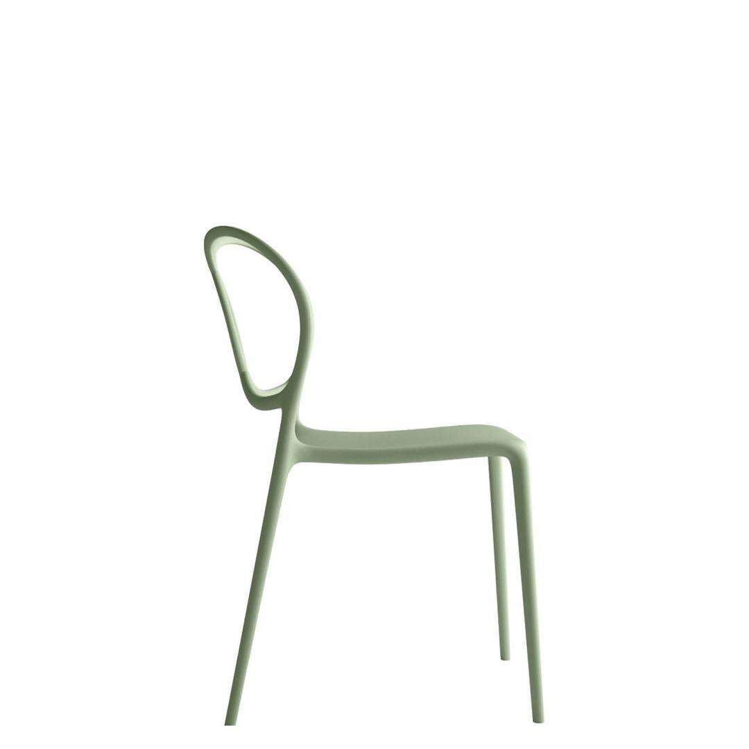 Italian Sissi Stackable Chair Green Polypropylene By Driade For Sale