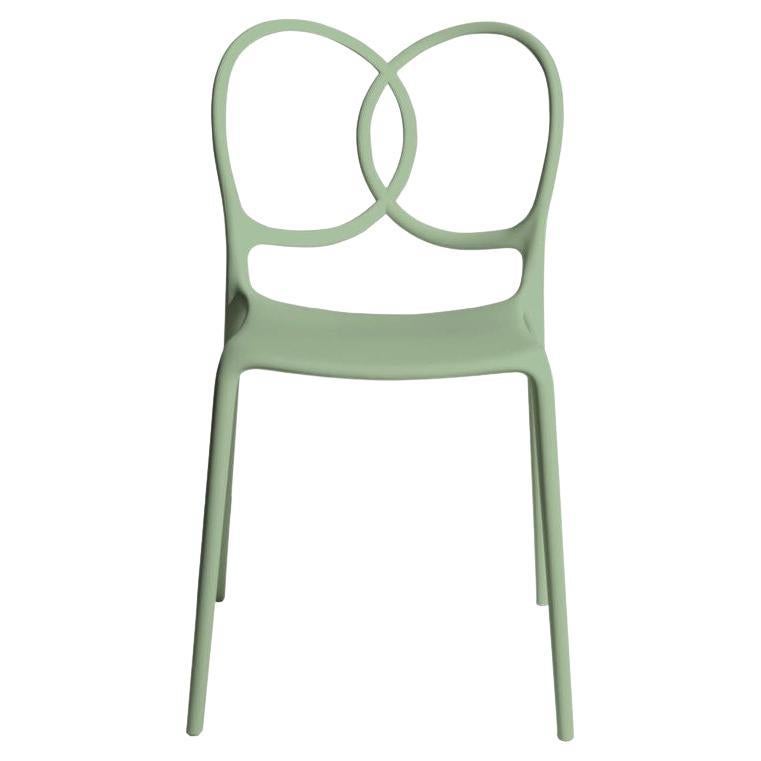 Sissi Stackable Chair Green Polypropylene By Driade For Sale