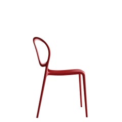 In stock Sissi Stackable Chair Red Polypropylene By Driade
