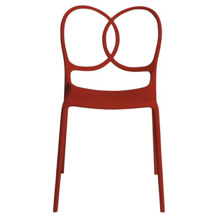 Chaise empilable Sissi en polypropylène rouge par Driade