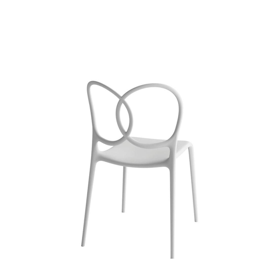 Italian Sissi Stackable Chair White Polypropylene by Driade For Sale