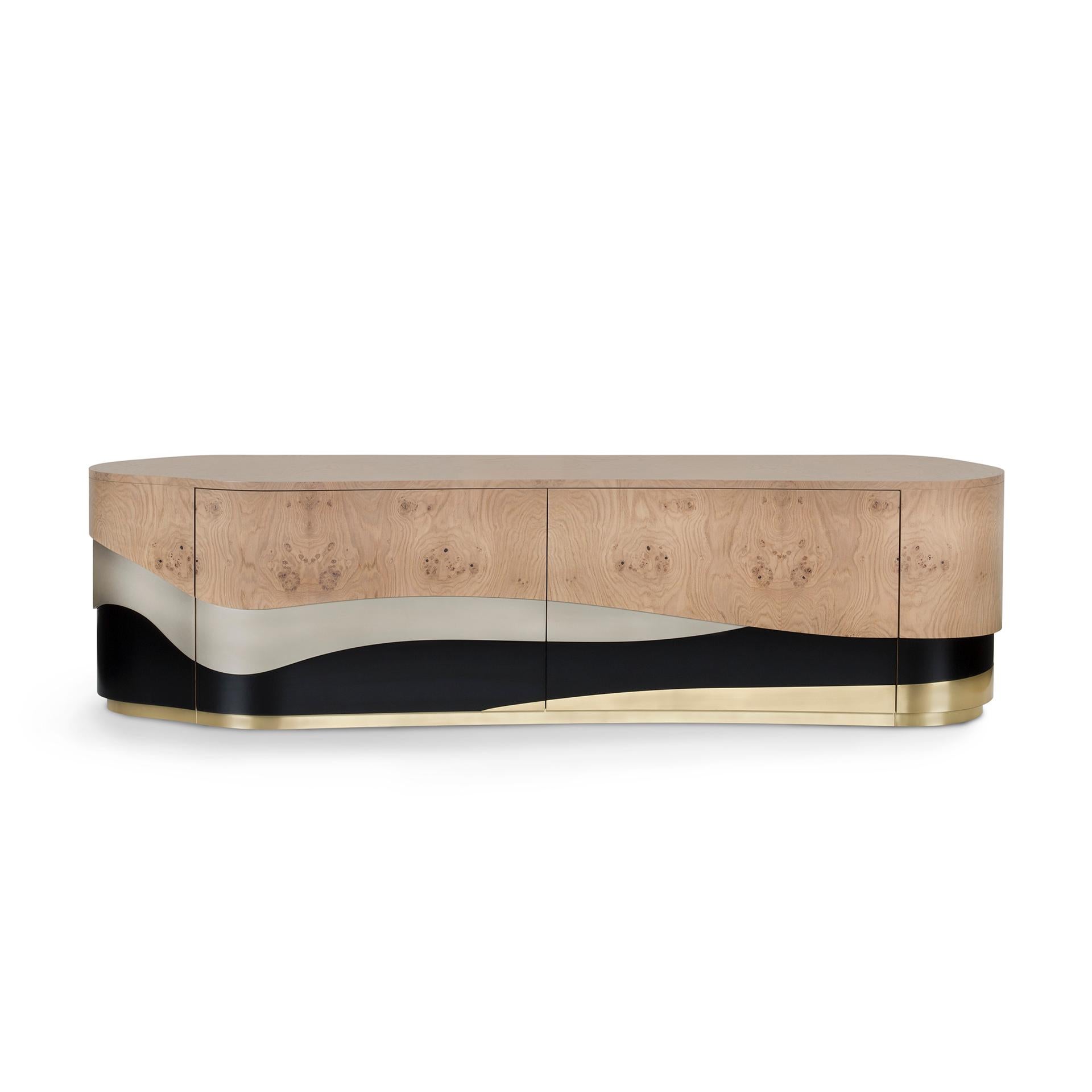 Brushed Modern Sistelo Sideboard, Oak Root, Handmade in Portugal by Greenapple For Sale