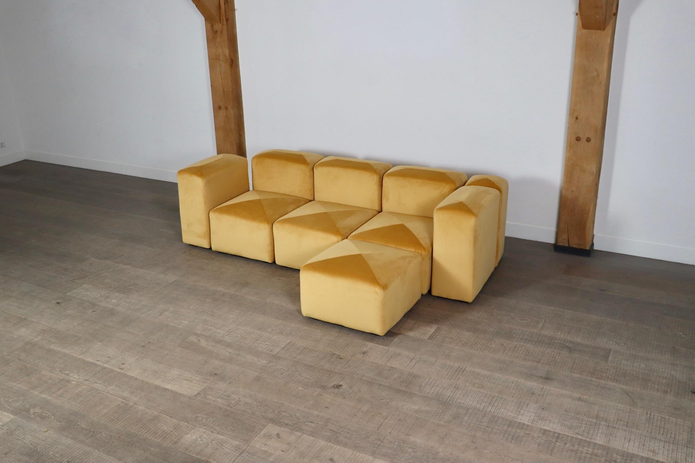 Sistema 61 Modular Sofa By Giancarlo Piretti For Castelli, Italy 1970s In Good Condition For Sale In ABCOUDE, UT