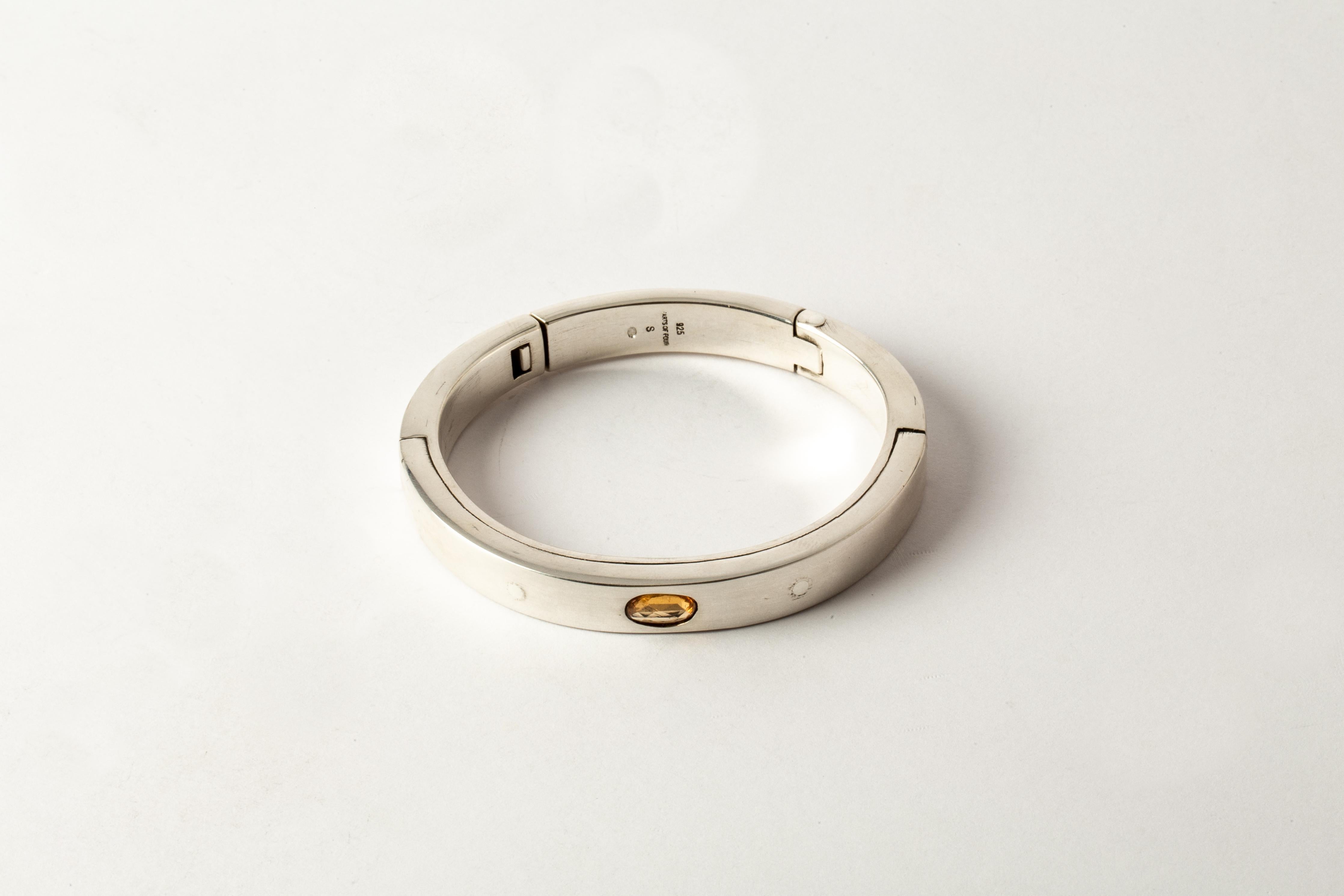 Sistema Bracelet v2 (1.0 CT, Orange Sapphire Faceted Slab, 9mm, PA+SAF) In New Condition For Sale In Paris, FR