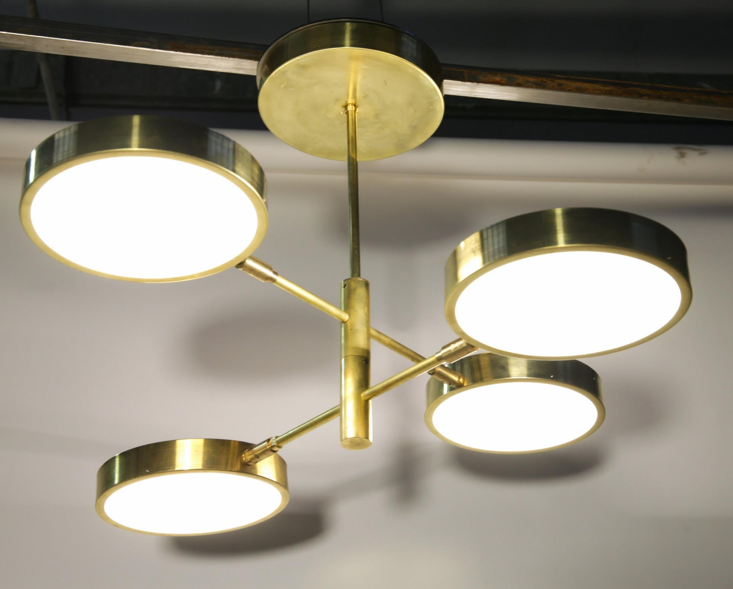 Lustre Sistema de Piattelli Design, 4 abat-jour en vente 3