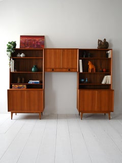 Sistema modulare scandinavo anni 60 in teak