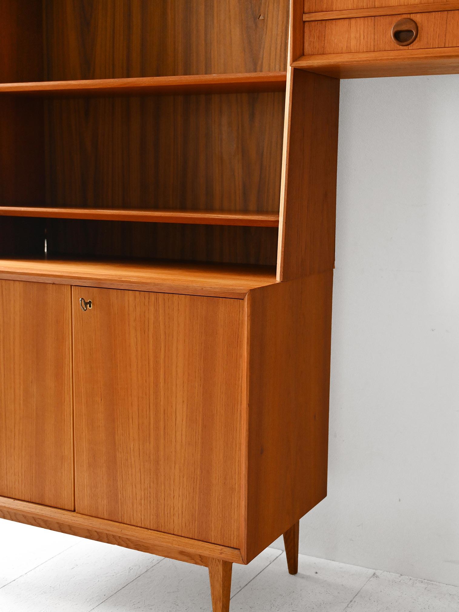 Teak Sistema modulare scandinavo anni 60 in teak in vendita