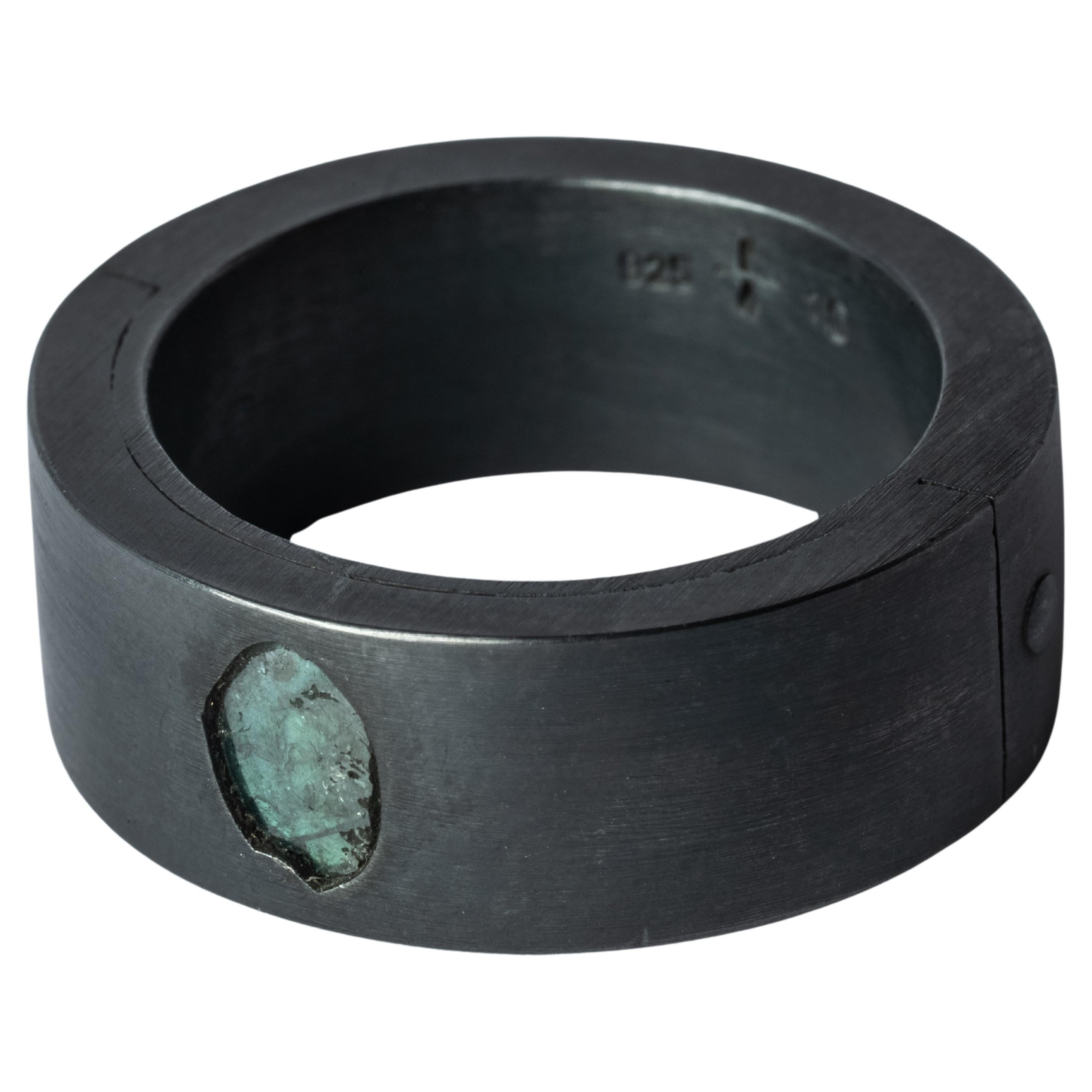 Sistema Ring (0.2 CT Blue Diamond Slab, 9mm, KA+BDIA) For Sale
