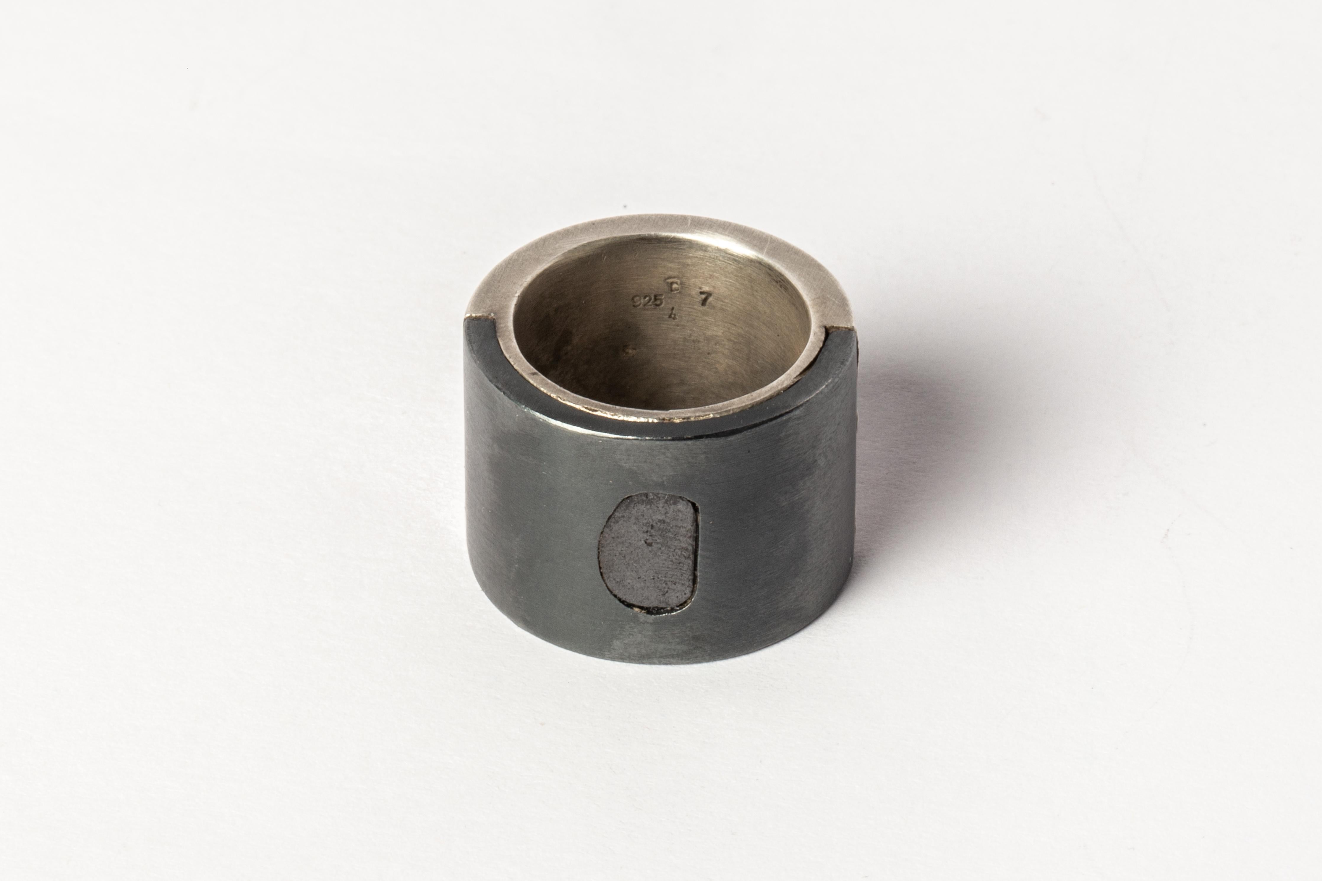 For Sale:  Sistema Ring (0.4 CT, Polished Black Diamond Slab, 17mm, DA+KA+PBLKDIA) 4