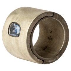 Sistema Ring (0.8 CT, Blue Sapphire Faceted Slab, 17mm, DA+SAF)