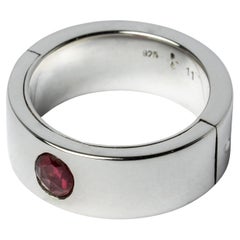Sistema Ring (0.8 CT, Orange Sapphire Faceted Slab, 9mm, PA+SAF)