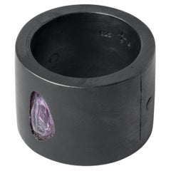 Bague Sistema, saphir rose facetté 0,8 carat, 17 mm, KA+SAF