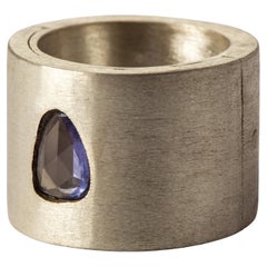 Sistema Ring (1.0 CT, Blue Sapphire Faceted Slab, 17mm, MA+SAF)
