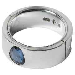 Sistema Ring (1.0 CT, Blue Sapphire Faceted Slab, 9mm, PA+SAF) Sistema Ring (1.0 CT, Blue Sapphire Faceted Slab, 9mm, PA+SAF)