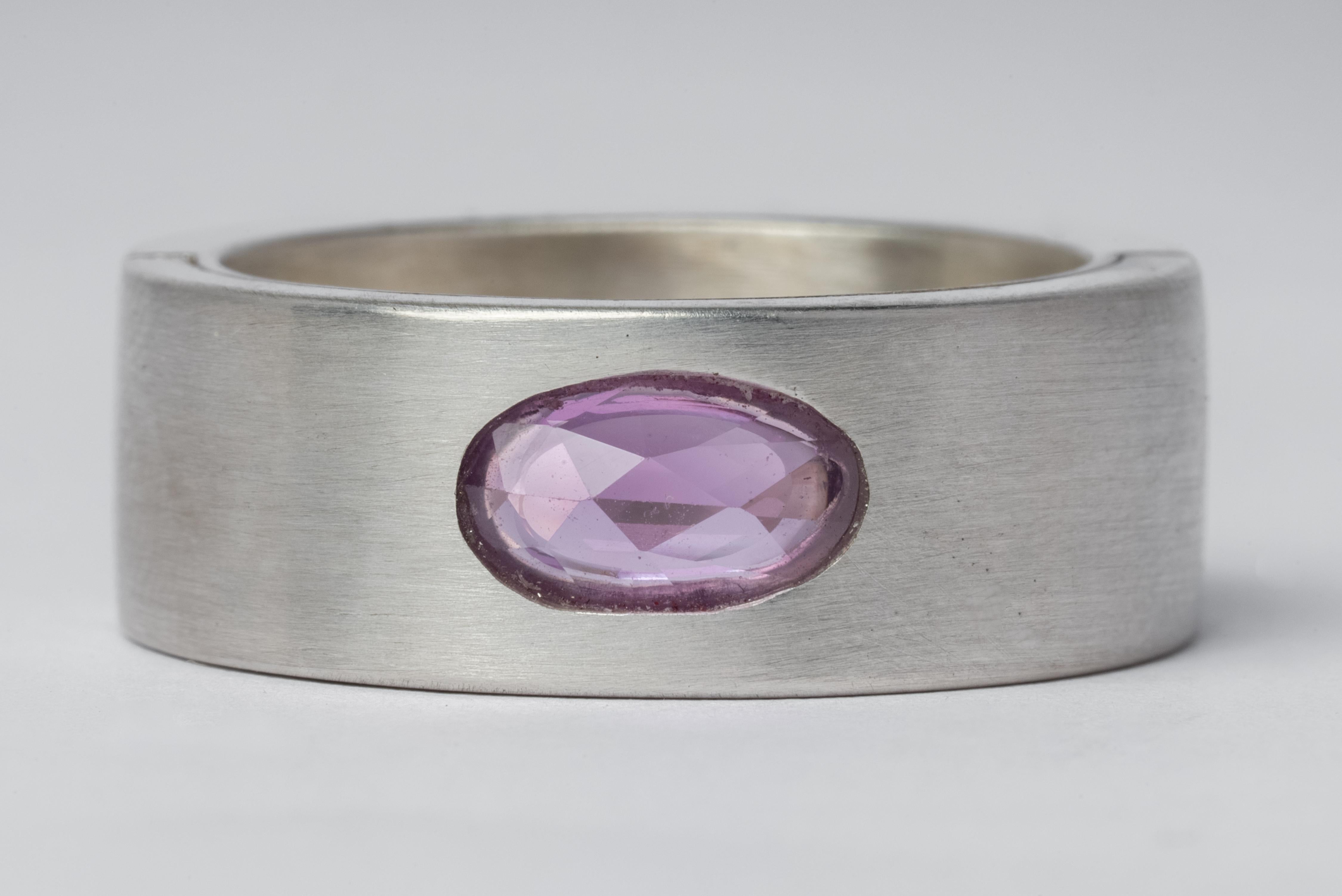 For Sale:  Sistema Ring (1.2 CT, Purple Sapphire Faceted Slab, 9mm, MA+SAF) 2