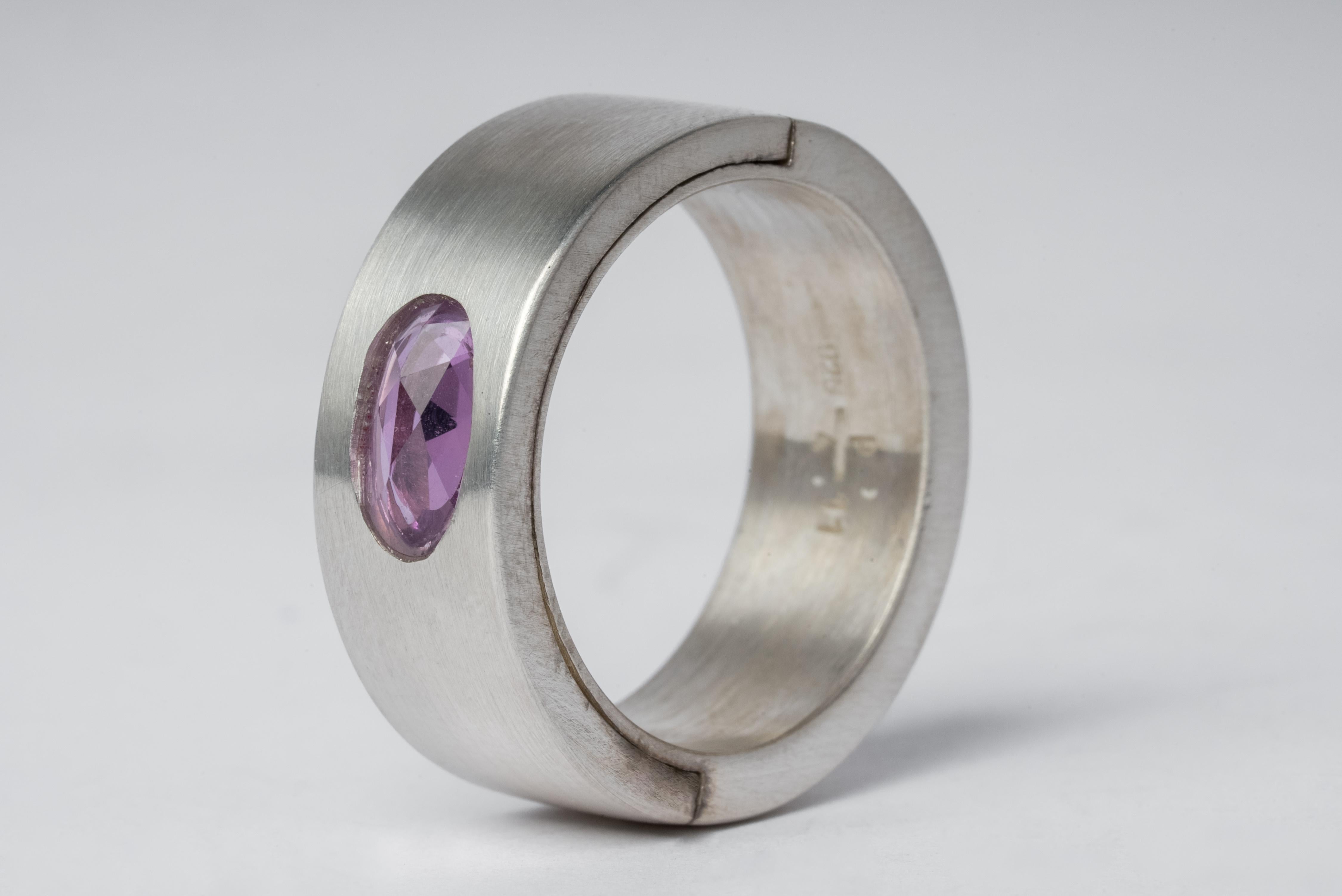 For Sale:  Sistema Ring (1.2 CT, Purple Sapphire Faceted Slab, 9mm, MA+SAF) 3