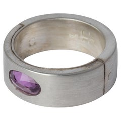 Sistema Ring (1.2 CT, Purple Sapphire Faceted Slab, 9mm, MA+SAF)