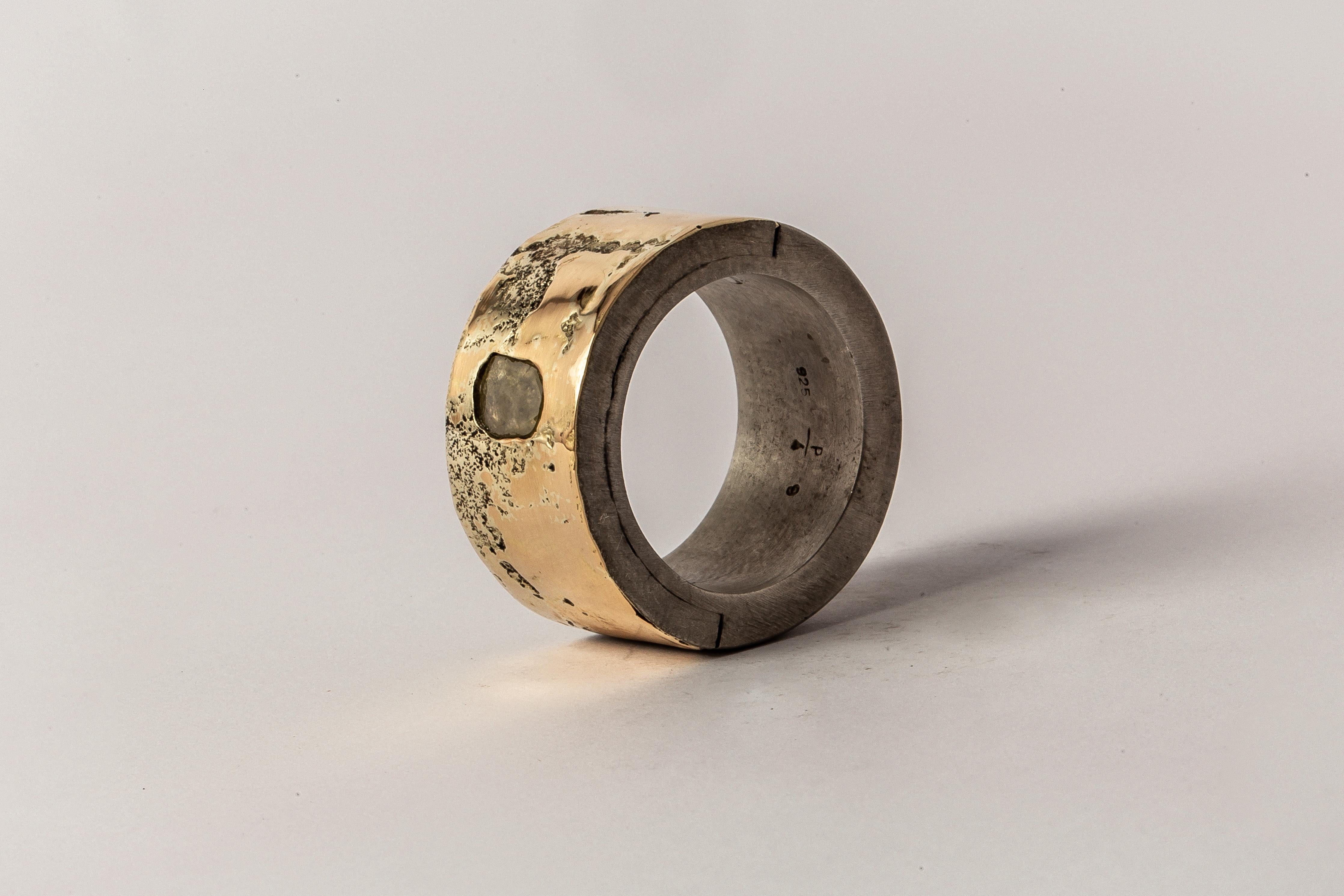 For Sale:  Sistema Ring (Fuse, 0.2 CT, Yellow Diamond Slab, 12mm, DA18K+YDIA) 2