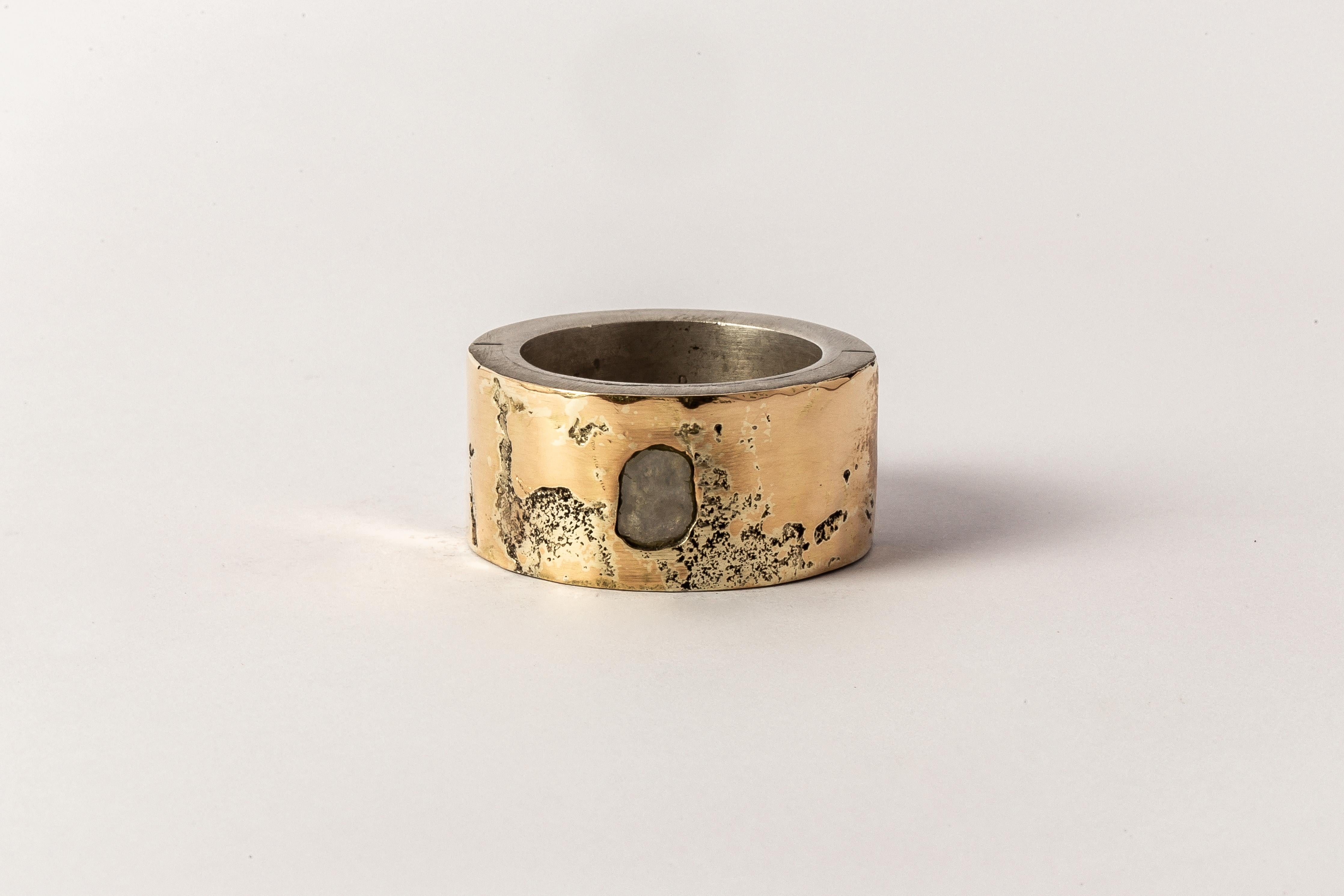For Sale:  Sistema Ring (Fuse, 0.2 CT, Yellow Diamond Slab, 12mm, DA18K+YDIA) 3