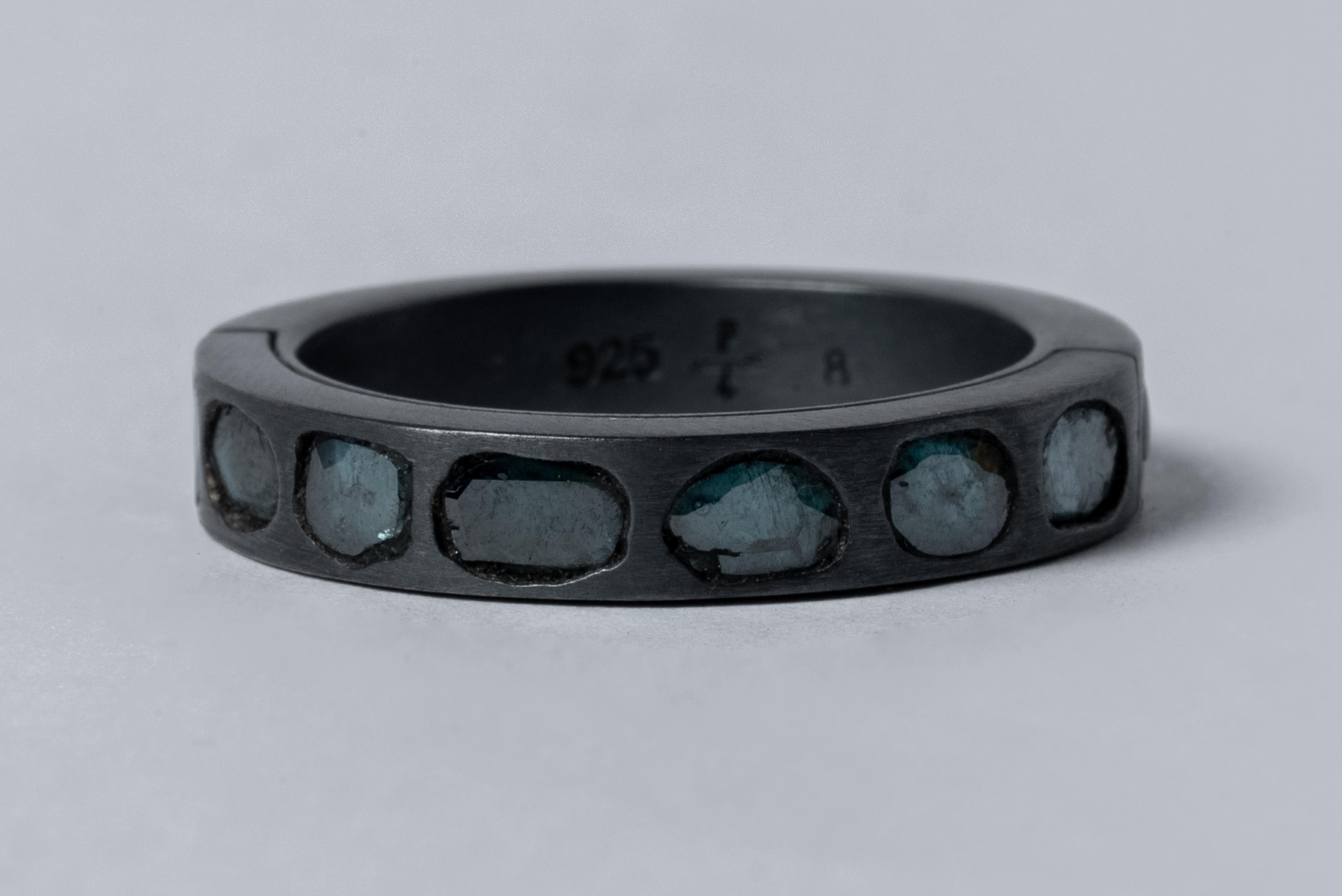 For Sale:  Sistema Ring (Mega Pavé, Blue Diamond Slabs, 4mm, KA+BDIA) 2